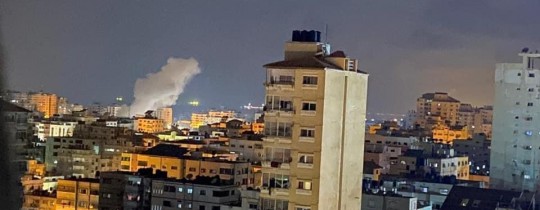 صورة للقصف غرب غزة 
