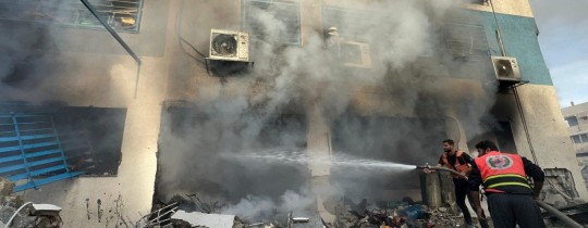 من مكان القصف..