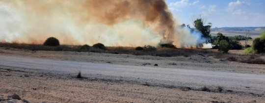 حرائق اليوم في غلاف غزة - إعلام العدو 