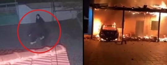 احراق منزل في بلدة سنجل