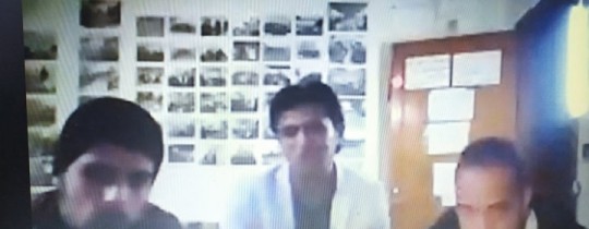 خلال اللقاء التطبيعي عبر الانترنت (في المنتصف رامي أمان)