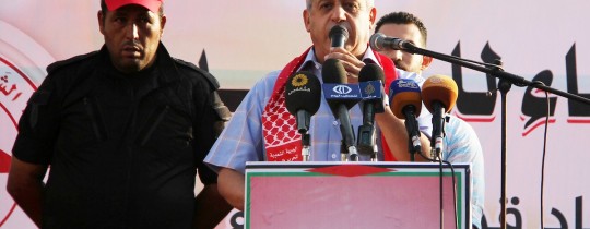 جميل مزهر خلال كلمته في المهرجان الجماهيري شمال قطاع غزة (الثلاثاء 28 أغسطس 2018) 