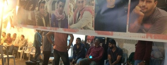 خيمة التضامن مع الاسرى الاداريين في مخيم الدهيشة.JPG