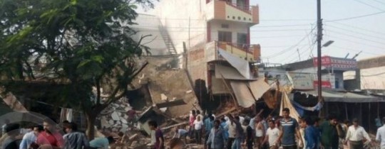 تسبب الانفجار في انهيار مبنى مجاور وألحق أضرار ببنايات أخرى