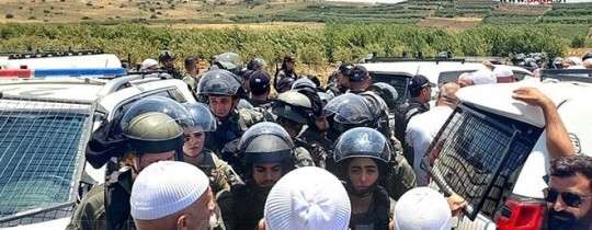 من مكان الاحتجاج في الجولان