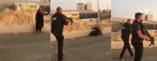صورة لحادثة اطلاق النار على الشهيدة كعابنة 