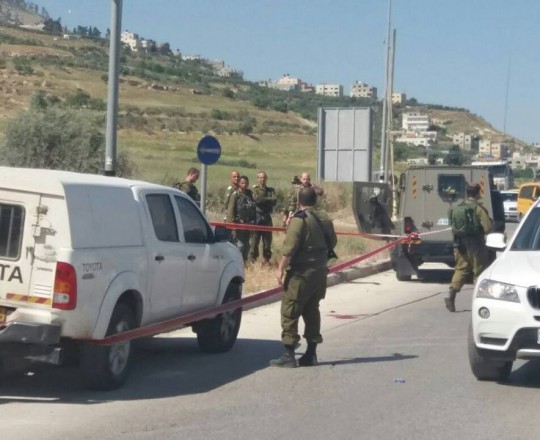مكان استهداف الشاب الفلسطيني. من الانترنت