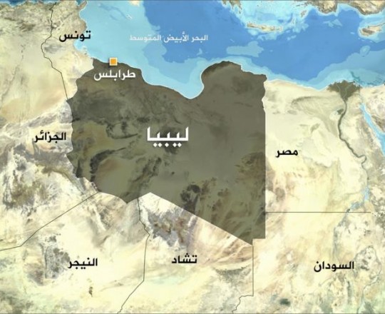 خريطة ليبيا