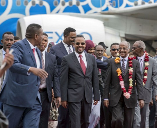 استقبال الرئيس الأثيوبي في ارتيريا - أرشيف