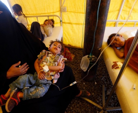 مرضى الكوليرا في اليمن