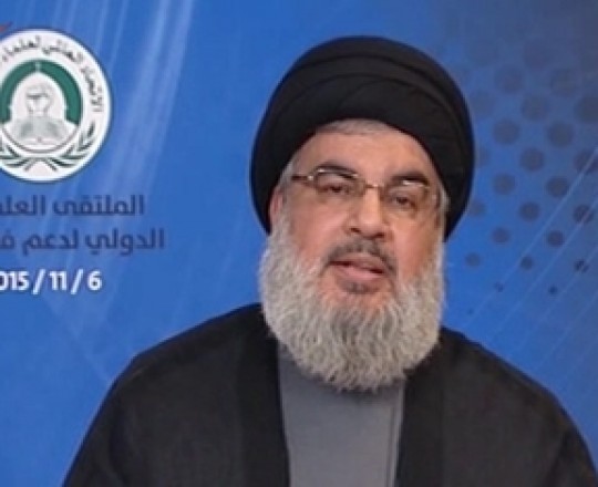 نصر الله خلال خطاب اليوم