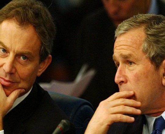 جورج بوش و توني بلير