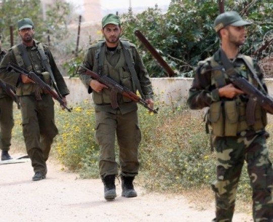 أرشيفية - أفراد من الأجهزة الأمنية الفلسطينية على الحدود مع مصر