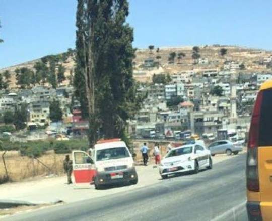 مكان عملية الطعن وإصابة الفلسطيني