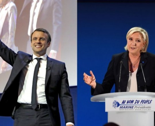 لوبان وماكرون