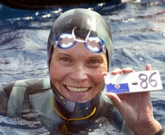 بطلة العالم في الغوص الحر بحبس النفس الروسية ناتاليا مولتشانوفا