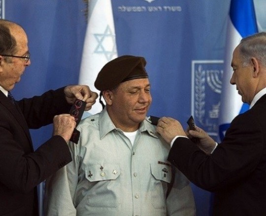 رئيس اركان جيش الاحتلال خلال مراسم تنصيبه