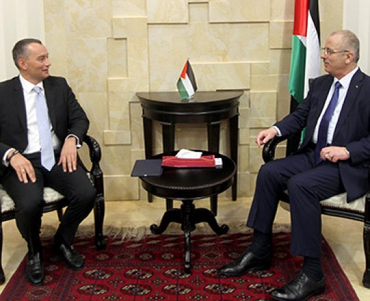 الحمد الله يلتقي المنسق الجديد الخاص للأمم المتحدة لعملية السلام في الشرق الأوسط