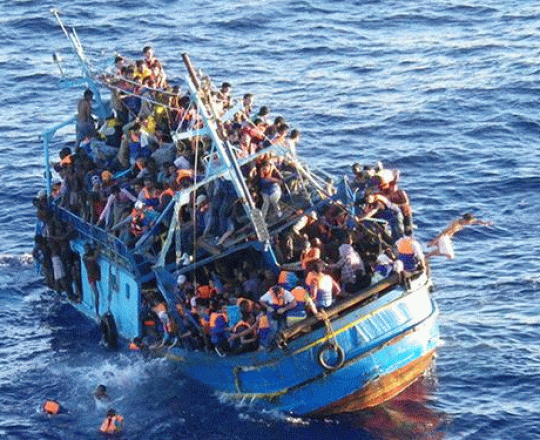 المهاجرين في البحر المتوسط
