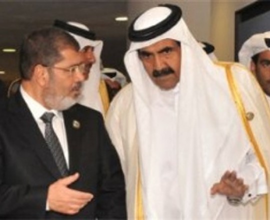 الرئيس المخلوع مرسي في الدوحة