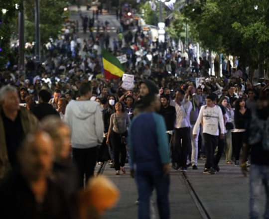 جانب من التظاهرات