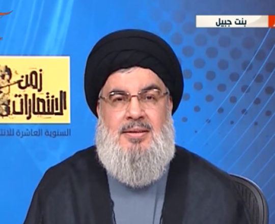 السيد حسن نصر الله في احتفال النصر بحرب تموز