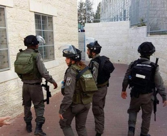 جنود الاحتلال في مدرسة سلوان بالقدس