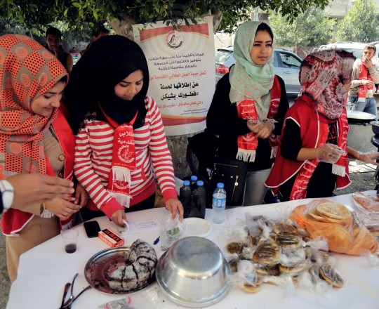 جانب من حملة فطورك علينا بشيكل