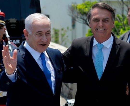 صورة من زيارة الرئيس البرازيلي جايير بولسونارو الأولى من نوعها للقدس المحتلة في مارس 2019