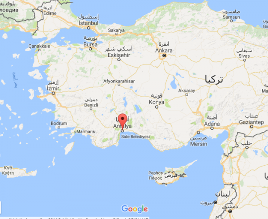 أنطاليا- خريطة
