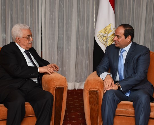 الرئيسين المصري والفلسطيني