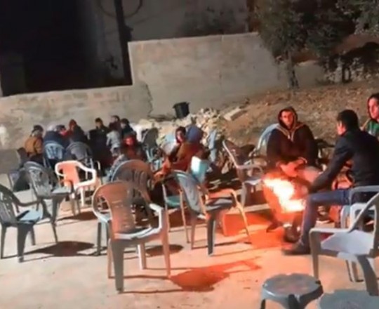 صورة من مكان الاعتصام 