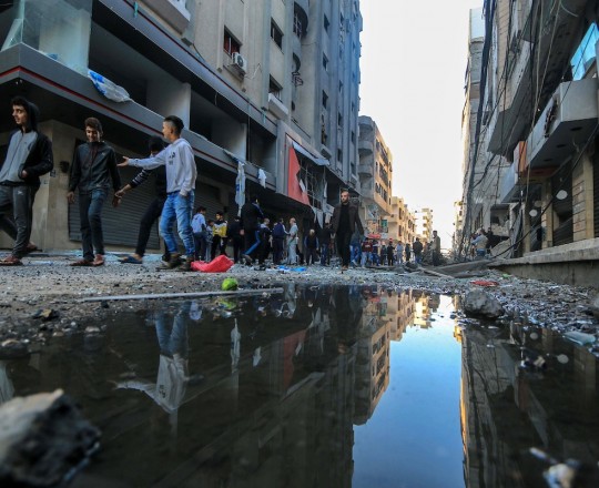 جانب من الدمار الذي خلّف العداون الصهيوني على قطاع غزة - نوفمبر 2018