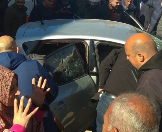 صورة من جريمة اغتيال 3 شبان في مدينة نابلس مساء اليوم