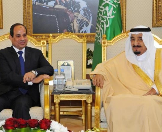 جانب من اللقاء بين الملك سلمان والرئيس السيسي