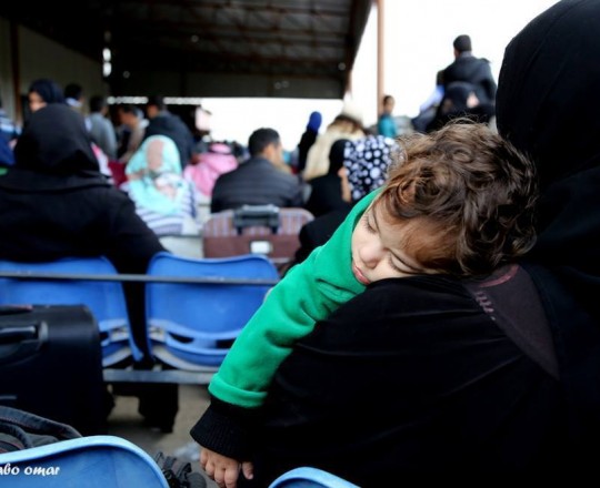 صورة من المعبر اليوم، تصوير وائل أبو عمر