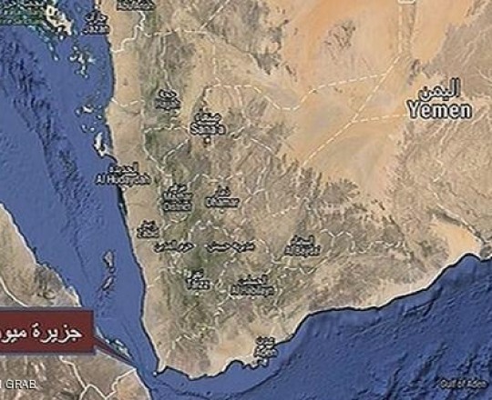 خريطة توضح مضيق باب المندب