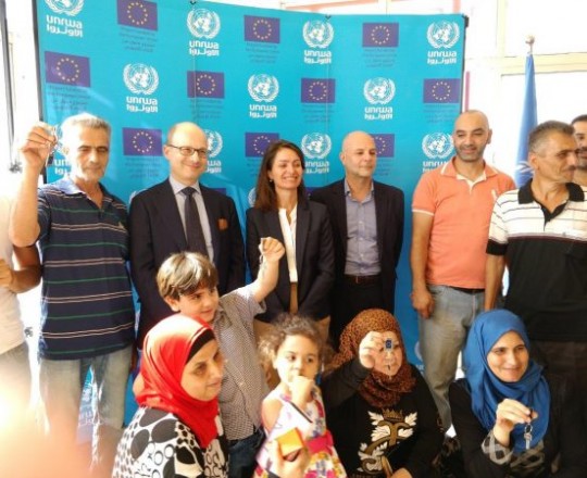 جانب من فرحة الأهالي بتسلّم منازلهم بعد إعادة الإعمار