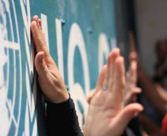 من تظاهرات مواطنين ضدّ إجراءات أونروا