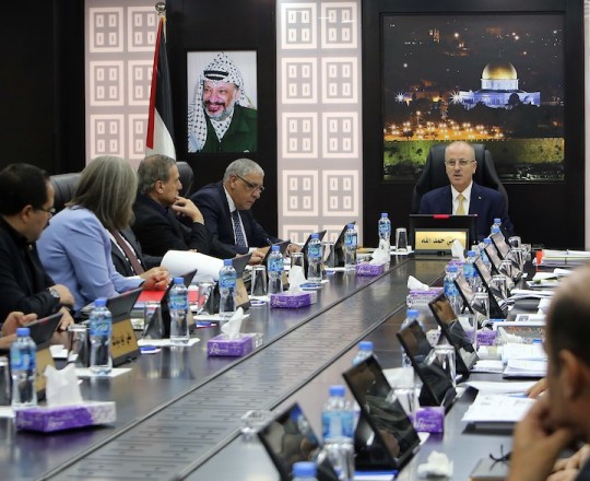 اجتماع الحكومة الفلسطينية برام الله في 7 آب أغسطس