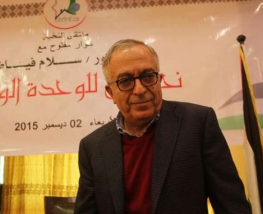 سلام فياض خلال زيارته لقطاع غزة