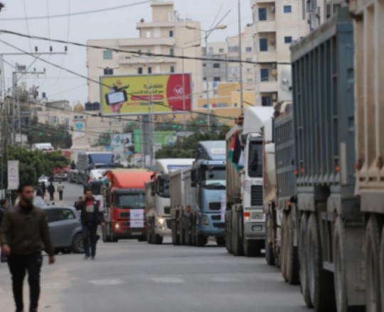من مسيرة الشاحنات التي جرى عملها يوم 6 فبراير الجاري 