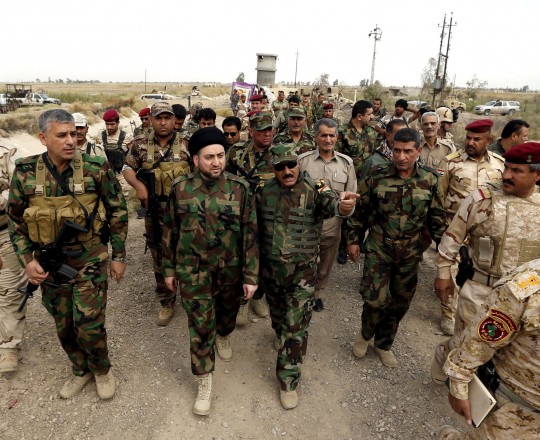 عناصر من الحشد الشعبي والجيش العراقي