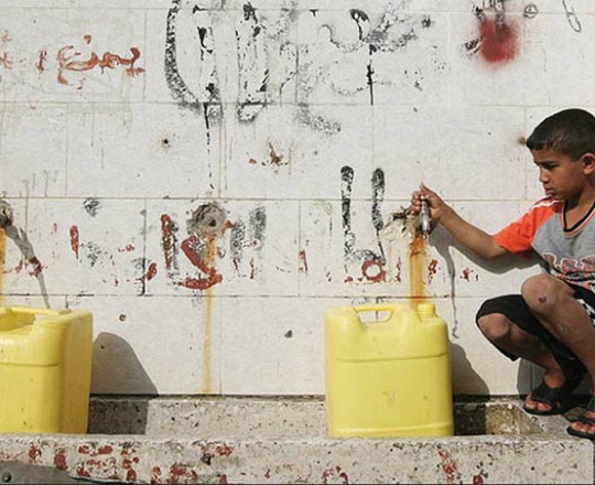 غزة تفتقر لمياه الشرب