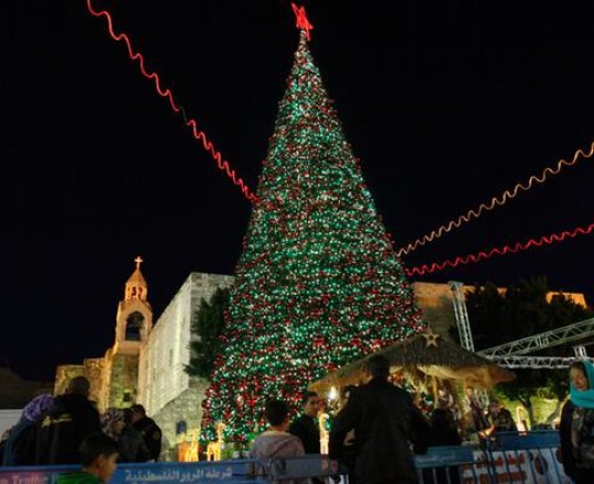 وشهدت ساحة كنيسة المهد اجراءات امنية غير مسبوقة تحسباً لأي طارئ