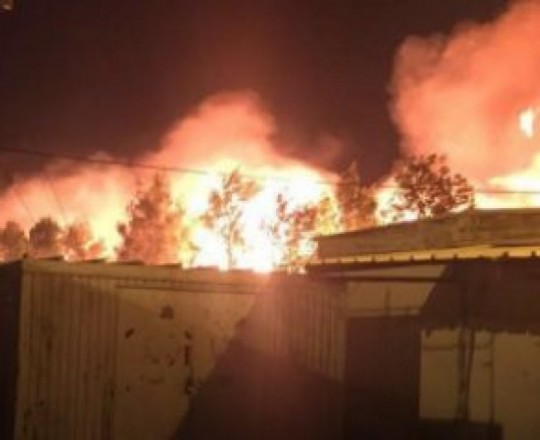 حريق ضخم في قاعدة عسكرية للاحتلال