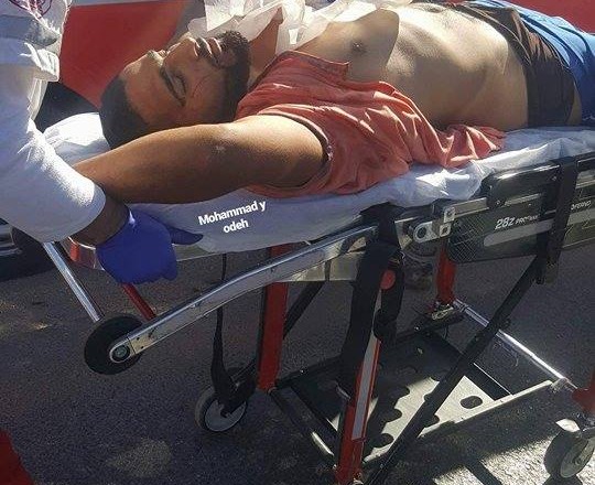 صورة للشاب الجريح في قصرة - الاثنين 4 ديسمبر 2017