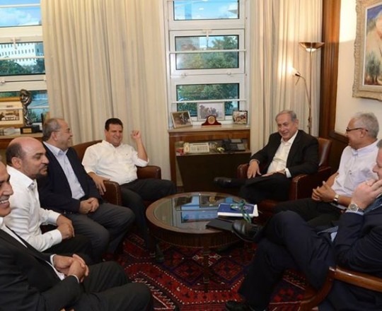 لقاء لقادة القائمة المشتركة مع نتنياهو