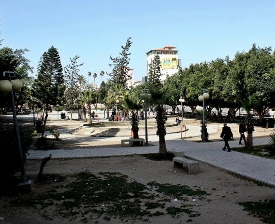 ساحة الجندي المجهول في مدينة غزة- ارشيف الهدف