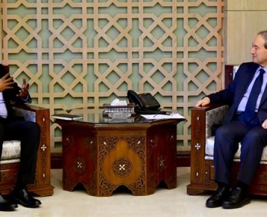 خلال لقاء المقداد وممثل دولة الهند